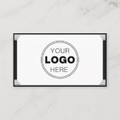 Minimalist Black White Art Deco Logo 名刺 (正面)