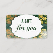 Minimalist Black & White Beauty Gift Certificate 名刺 (正面)