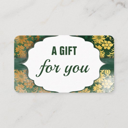 Minimalist Black & White Beauty Gift Certificate 名刺 (正面)