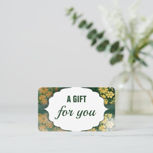 Minimalist Black & White Beauty Gift Certificate 名刺 (スタンド正面)