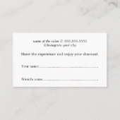 Minimalist Black White Bold Salon 紹介カード (裏面)