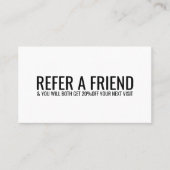 Minimalist Black White Bold Salon 紹介カード (正面)