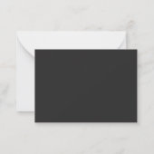 Minimalist Black & White Border Monogram Note Card ノートカード (裏面)