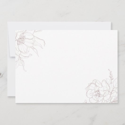 Minimalist Black & White Bridesmaid Proposal Card 招待状 (裏面)