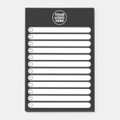 Minimalist Black White Business Logo To Do List ポストイット (正面)