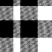 Minimalist Black White Checkered Blanket for Men フリースブランケット