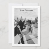 Minimalist Black & White Christmas Photo シーズンカード (正面)