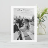 Minimalist Black & White Christmas Photo シーズンカード (スタンド正面)