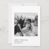 Minimalist Black & White Christmas Photo シーズンカード (正面)