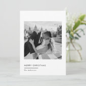 Minimalist Black & White Christmas Photo シーズンカード (スタンド正面)