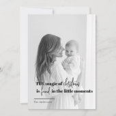 Minimalist Black & White Christmas Photo シーズンカード (正面)