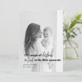 Minimalist Black & White Christmas Photo シーズンカード (スタンド正面)