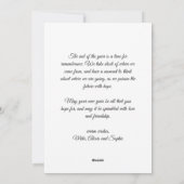 Minimalist Black & White Custom Photo Christmas シーズンカード (裏面)