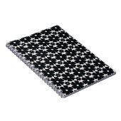 Minimalist black & white daisy pattern ノートブック (右側)