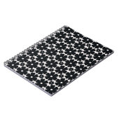 Minimalist black & white daisy pattern ノートブック (左側)