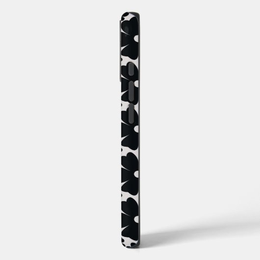 Minimalist black & white daisy pattern Case-Mate iPhoneケース (裏面 / 左)