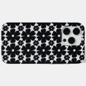 Minimalist black & white daisy pattern Case-Mate iPhoneケース (裏面 (横))