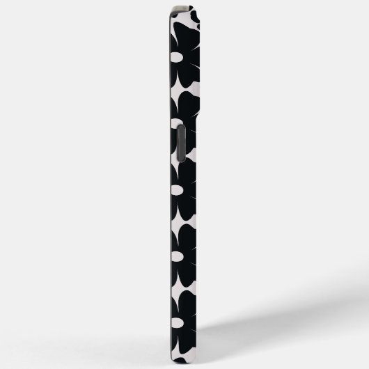 Minimalist black & white daisy pattern Case-Mate iPhoneケース (裏面 / 右)