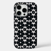Minimalist black & white daisy pattern Case-Mate iPhoneケース (裏面)