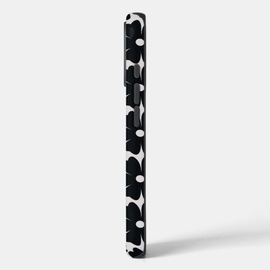 Minimalist black & white daisy pattern Case-Mate iPhoneケース (裏面 / 左)