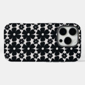 Minimalist black & white daisy pattern Case-Mate iPhoneケース (裏面 (横))