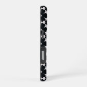 Minimalist black & white daisy pattern iPhoneケース (右側面)