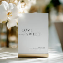 Minimalist Black & White Dessert Table Sign