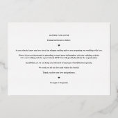 Minimalist Black & White Funny Finally Quote Photo 箔招待状 (裏面)