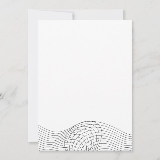 Minimalist black white geometric Details Program 招待状 (裏面)