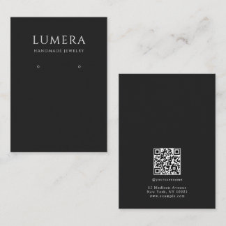 Minimalist Black & White Jewelry Display Card 名刺