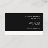 Minimalist Black White Makeup Business Card 名刺 (裏面)