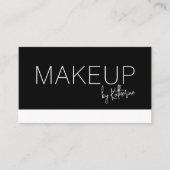 Minimalist Black White Makeup Business Card 名刺 (正面)