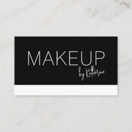 Minimalist Black White Makeup Business Card 名刺