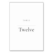 Minimalist Black & White | Modern Luxury テーブルナンバー (正面)