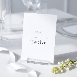 Minimalist Black & White | Modern Luxury  テーブルナンバー