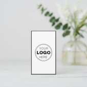 Minimalist Black White Modern QR Code Logo 名刺 (スタンド正面)