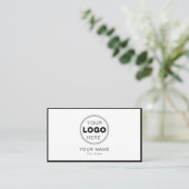 Minimalist Black White Modern QR Code Logo 名刺 (スタンド正面)