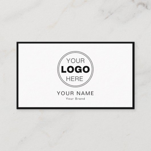 Minimalist Black White Modern QR Code Logo 名刺 (正面)