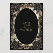 Minimalist Black White Monochrome Modern Wedding 招待状 (裏面)