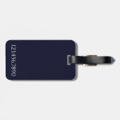 Minimalist Black & White “Mr” Modern Travel ラゲッジタグ (裏面横)