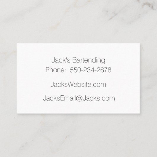 Minimalist Black & White on Blue 名刺 (裏面)