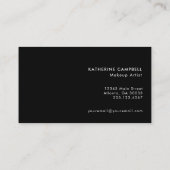 Minimalist Black White Photo Makeup Business Card 名刺 (裏面)