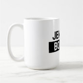 Minimalist Black & White Plain Elegant Modern Name コーヒーマグカップ (左)