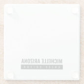 Minimalist Black & White Professional Modern ガラスコースター (裏面)