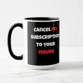 Minimalist Black & White Quote Mug - Cancel My マグカップ (左)