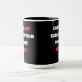 Minimalist Black & White Quote Mug - Cancel My マグカップ (中央)