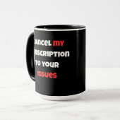 Minimalist Black & White Quote Mug - Cancel My マグカップ (正面左)