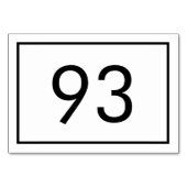 Minimalist Black White Rectangle Restaurant テーブルナンバー (裏面)