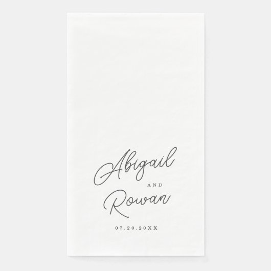 Minimalist Black White Script Wedding (正面)