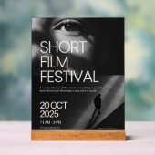 Minimalist Black & White Short Film Festival Poste アクリルサイン (ニュートラル)
